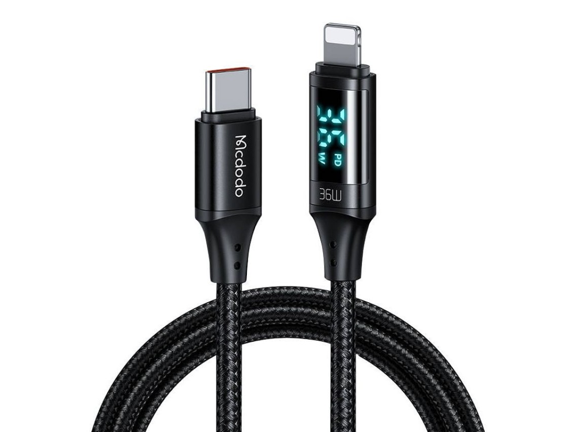 Cable Mcdodo CA-1030 USB-C to Lightning, 36W, 1.2m (black)