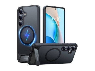 Funda Torras Pstand Series para Samsung S25+ (negra)