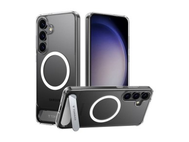 Funda Torras Pstand Series para Samsung S25 (transparente)