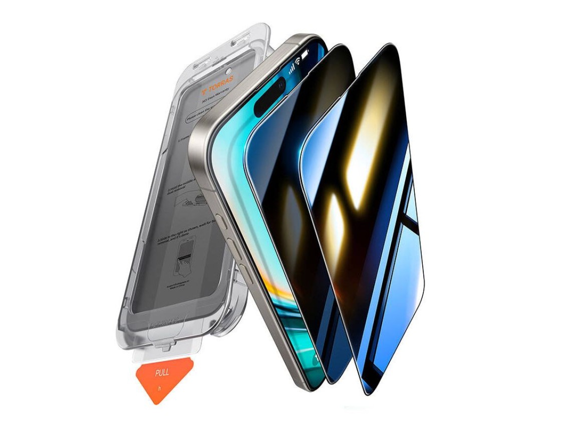 Torras instala Master Privacy Glass para iPhone 16 Plus