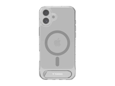 Funda Torras Pstand Series para iPhone 16 Plus (transparente)