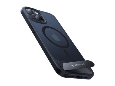Funda Torras UPRO Pstand para iPhone 15 Pro Max (negra)