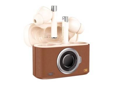 Fones de ouvido intra-auriculares Bluetooth ONIKUMA T18 marrom