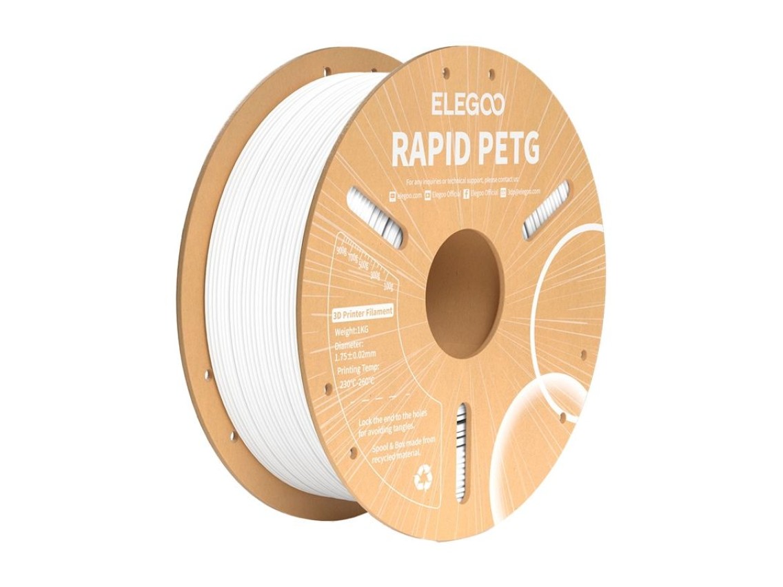 Filamento PETG rápido ELEGOO (branco)