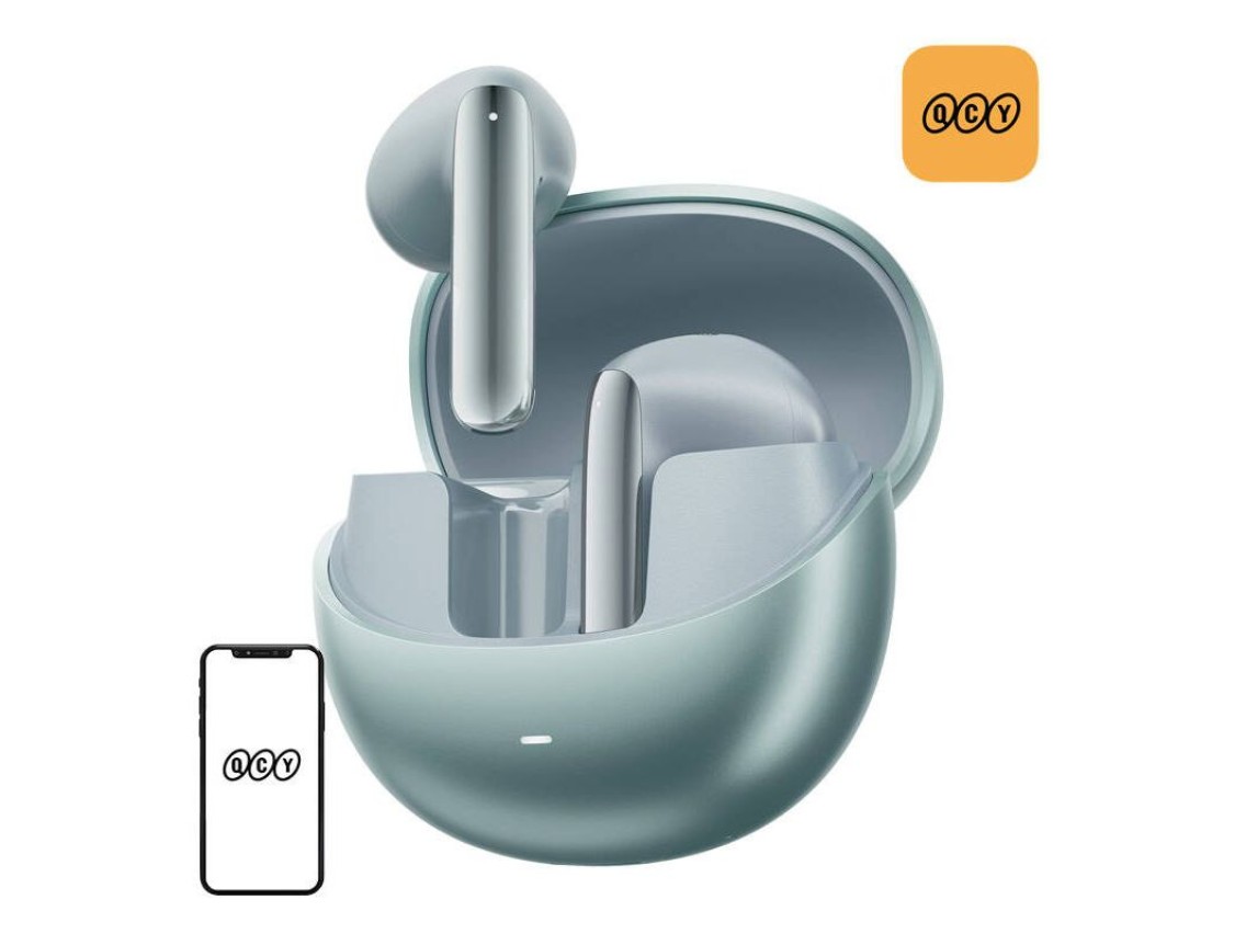 Fones de ouvido TWS QCY AilyBuds Pro+ HT10 Pro, ANC (verde)