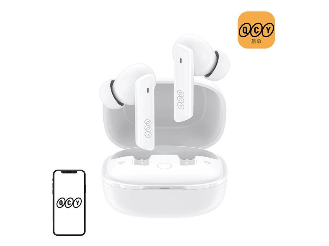 Auriculares TWS QCY HT05, ANC (blancos)