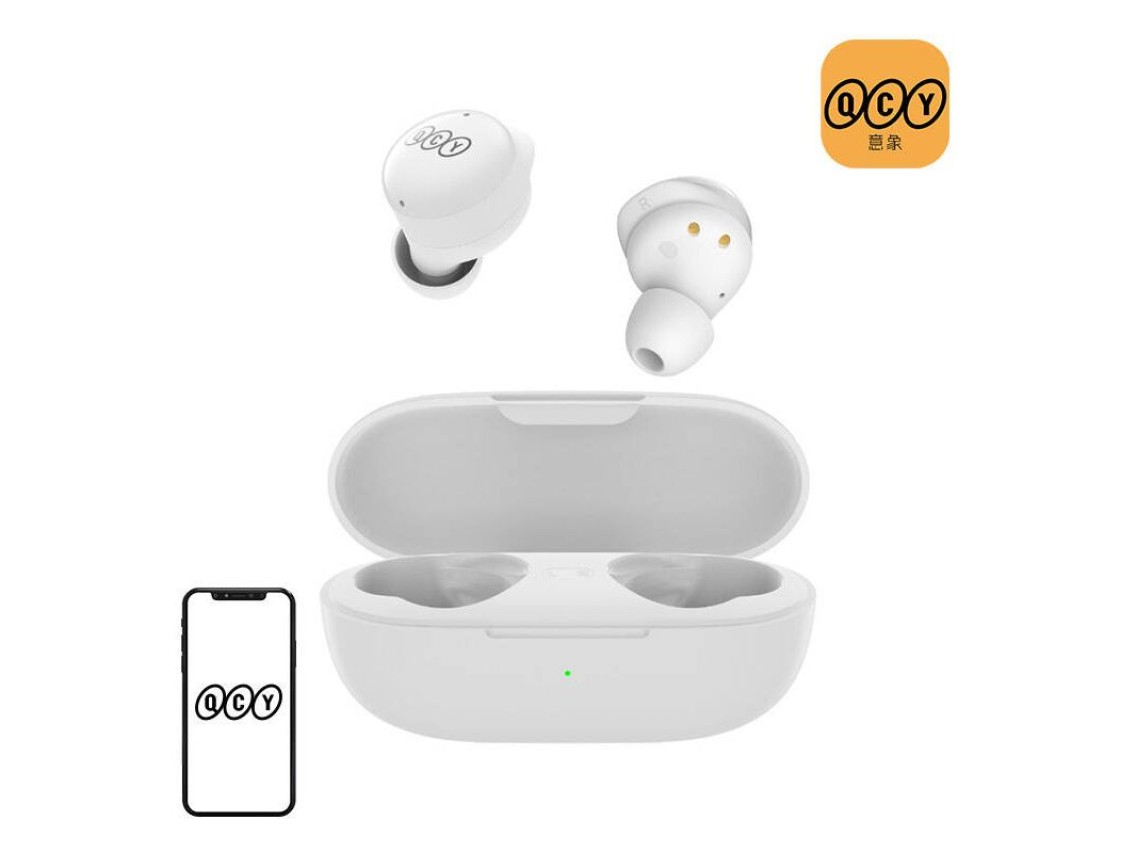 Fones de ouvido sem fio TWS QCY T17 (branco)