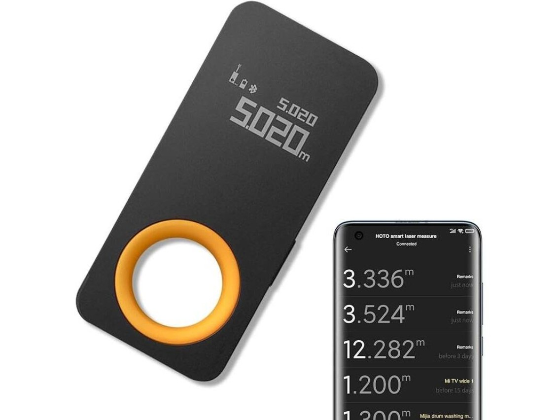 Medidor a laser inteligente HOTO QWCJY001 (Bluetooth, OLED, 30 m)