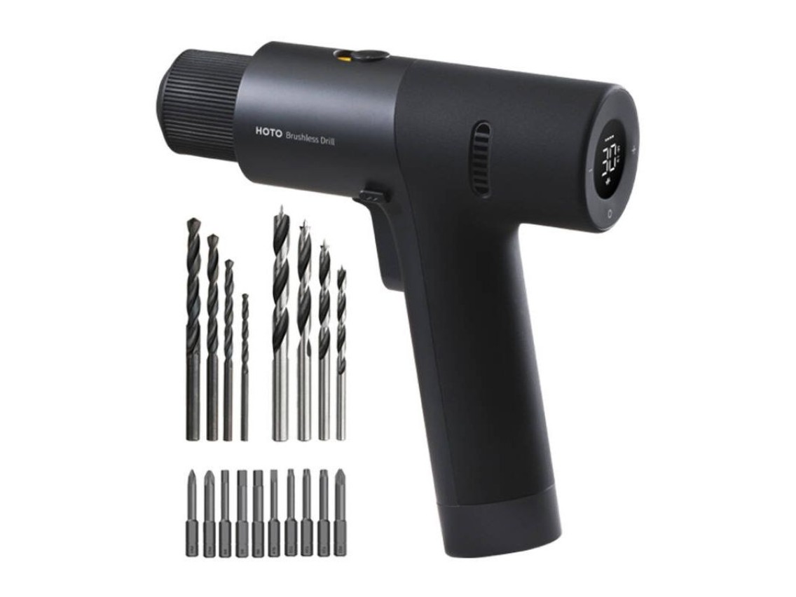 Taladro/atornillador HOTO QWLDZ001, sin escobillas, 12 V