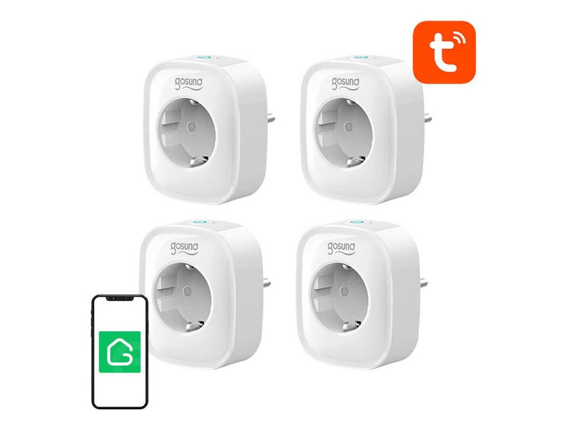 Tomada inteligente WiFi Gosund SP1 (pacote com 4) Tuya