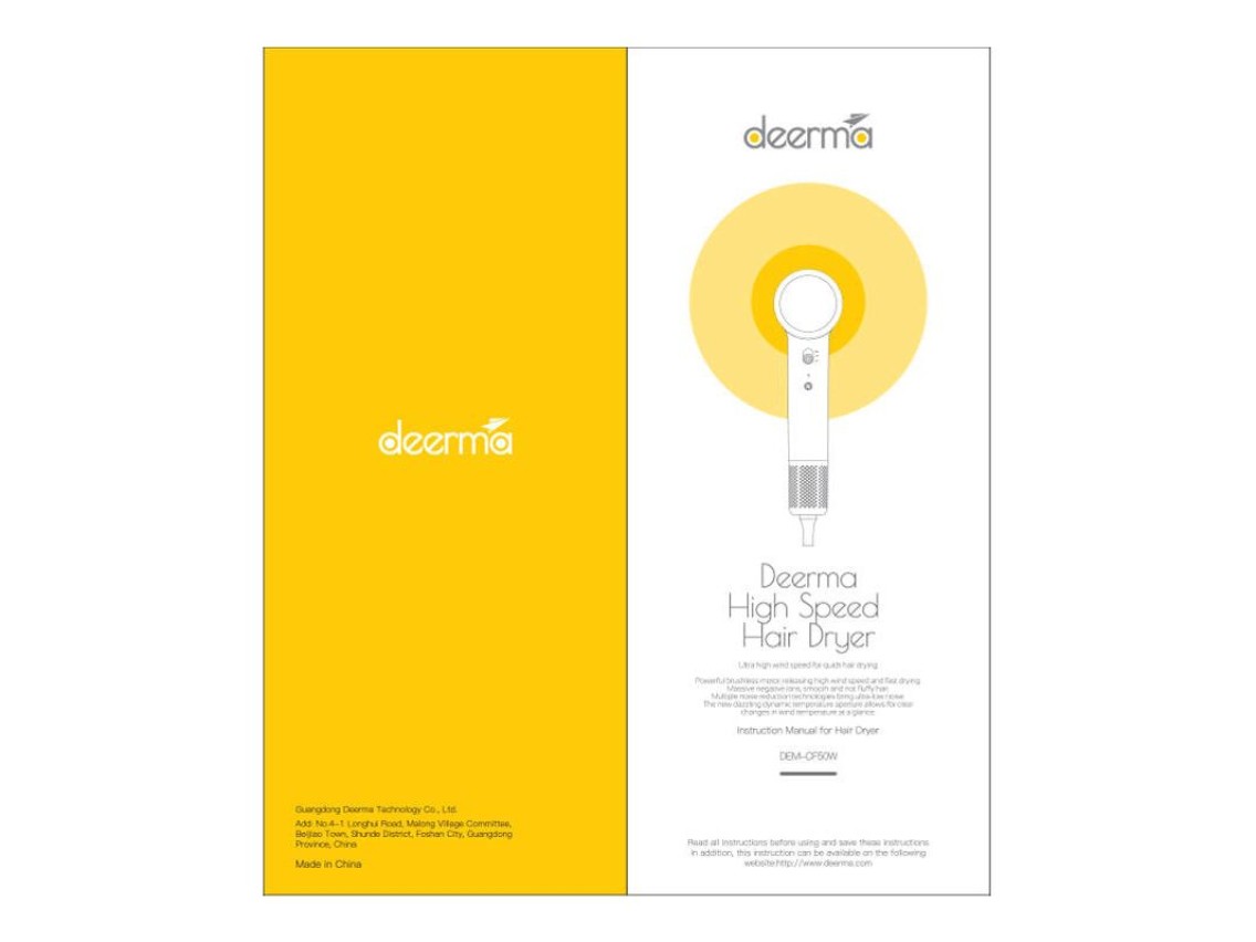 Secador de pelo Deerma DEM-CF50W (azul)