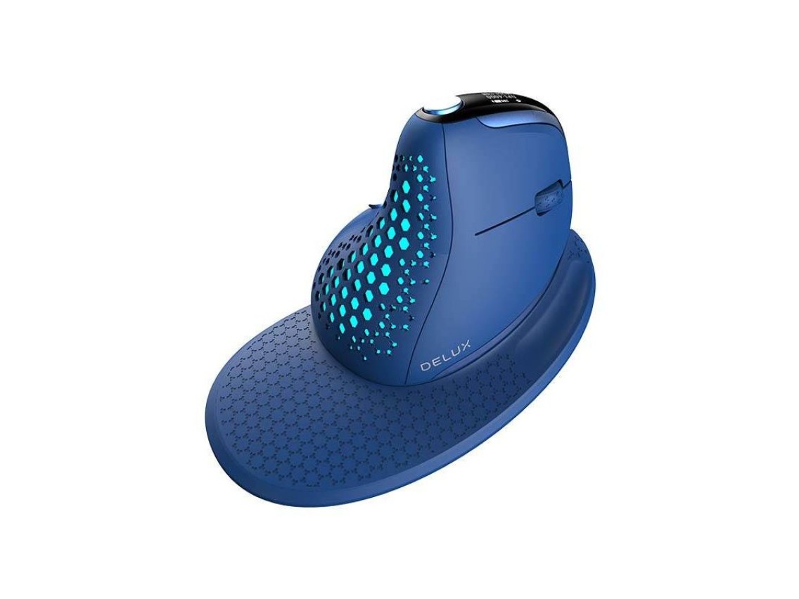 Bezprzewodowa mysz pinowa Delux M618XSD BT+2.4G RGB (niebieska)