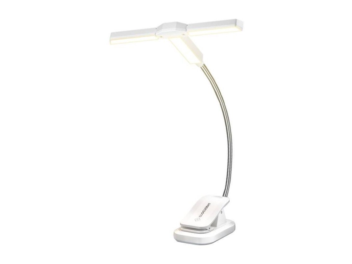 Lmpara de lectura de tres cabezales Glocusent GLCSNTA2303 USB-C 1000 mAh blanca