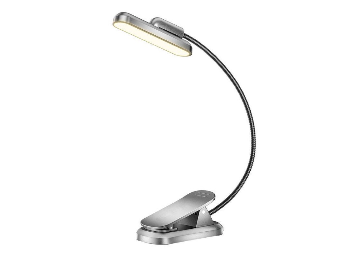 Lmpara inalmbrica giratoria Glocusent GLCSNTA2401, luz de lectura, USB-C, 1000 mAh, gris