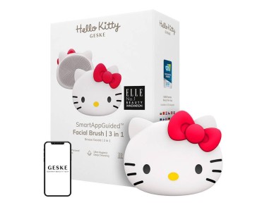 Escova de Limpeza Facial 3 em 1 Geske com APP (Hello Kitty starlight)