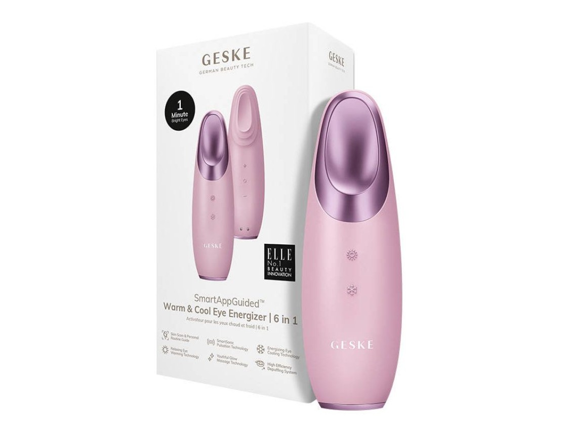 Energizador para os olhos quente e frio 6 em 1 Geske com APP (rosa)