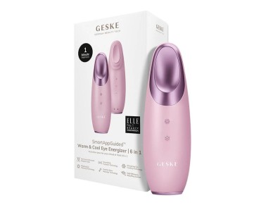Energizador para os olhos quente e frio 6 em 1 Geske com APP (rosa)