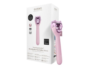 Micro Needle Face Roller 9 em 1 Geske com APP (rosa)