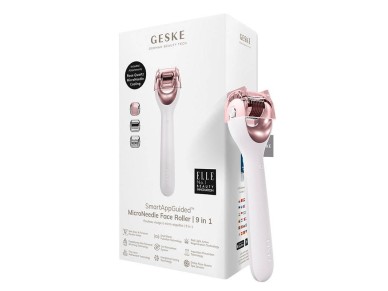 Micro Needle Face Roller 9 em 1 Geske com APP (luz estrela)