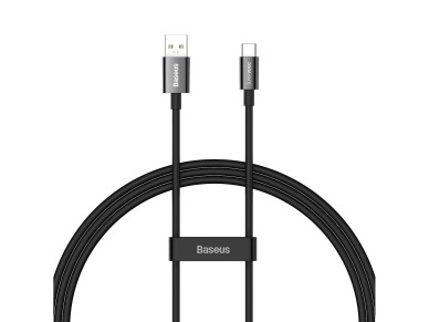 Cabo USB-A para USB-C SUPERVOOC da srie Superior da Baseus 65 W, 1 m, preto