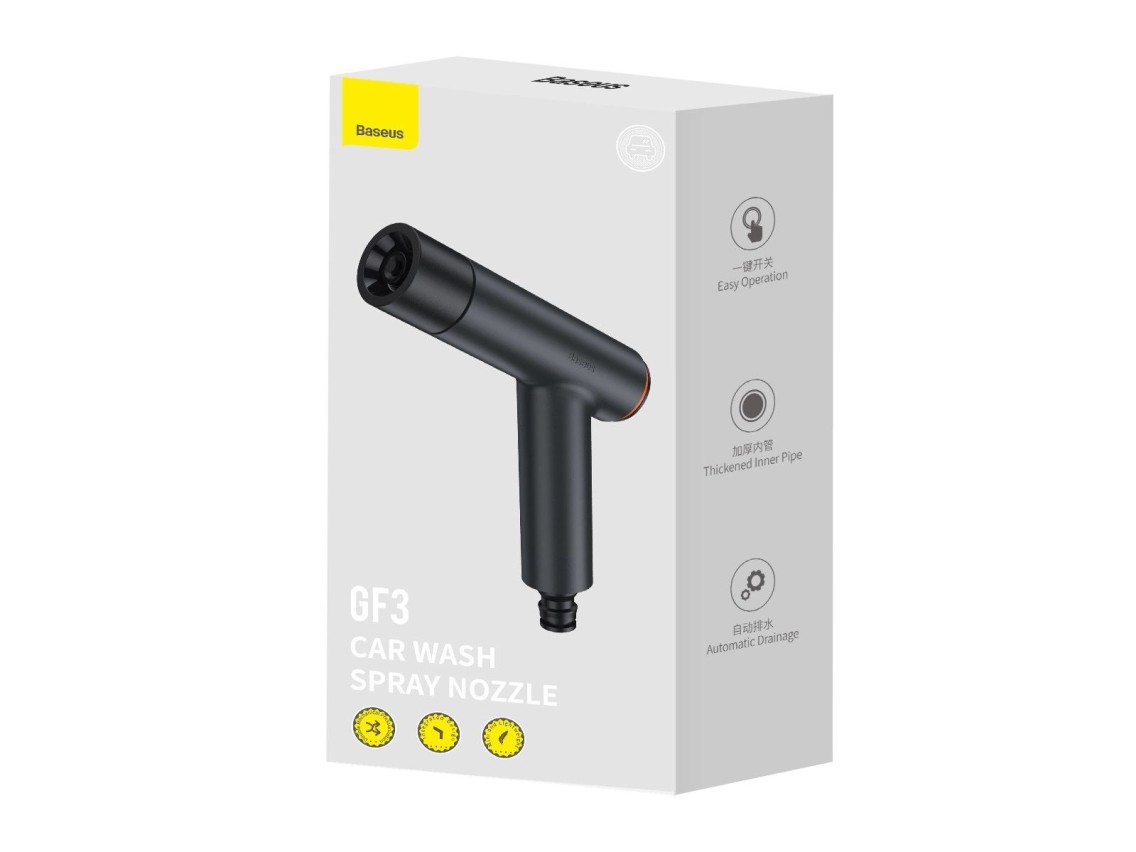 Pistola/lavadora de carros Baseus GF3 cinza escuro (CPGF020013)