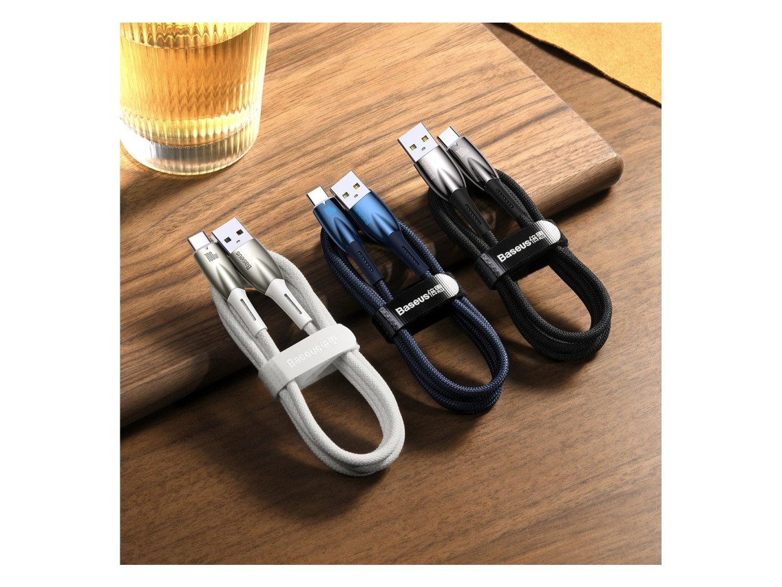 Baseus Glimmer Series fast charging cable USB-A - USB-C 100W 480Mbps 1m white