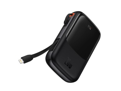Banco de energa Baseus Qpow Pro de 10000 mAh y 20 W (edicin internacional) + cable USB C 3A - Negr