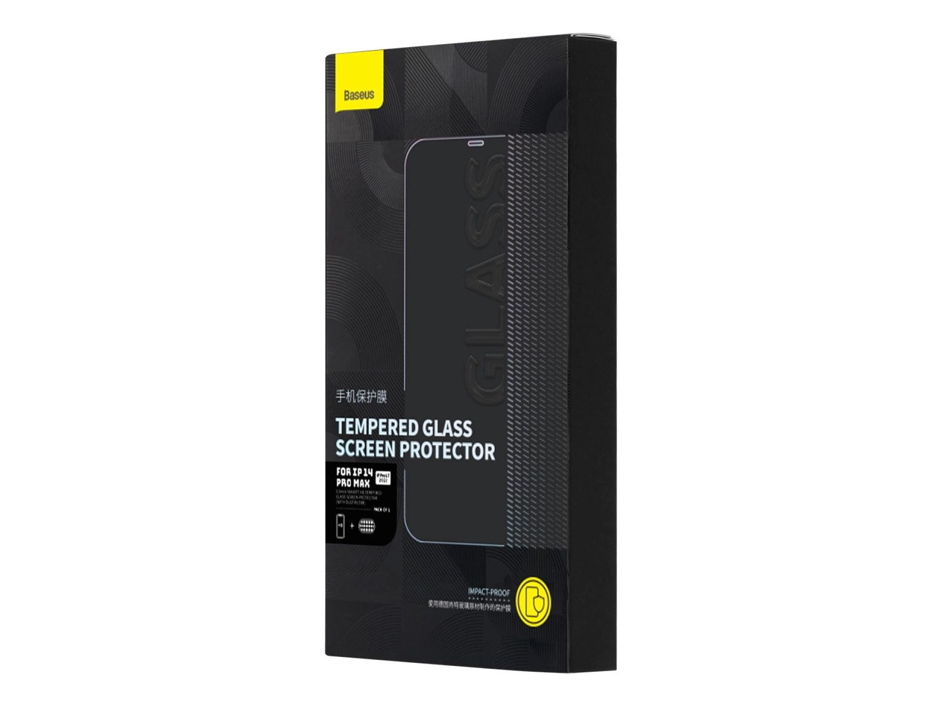 Baseus Full Screen Tempered Glass for iPhone 14 Pro Max with Speaker Cover 0.3mm + Mounting Frame