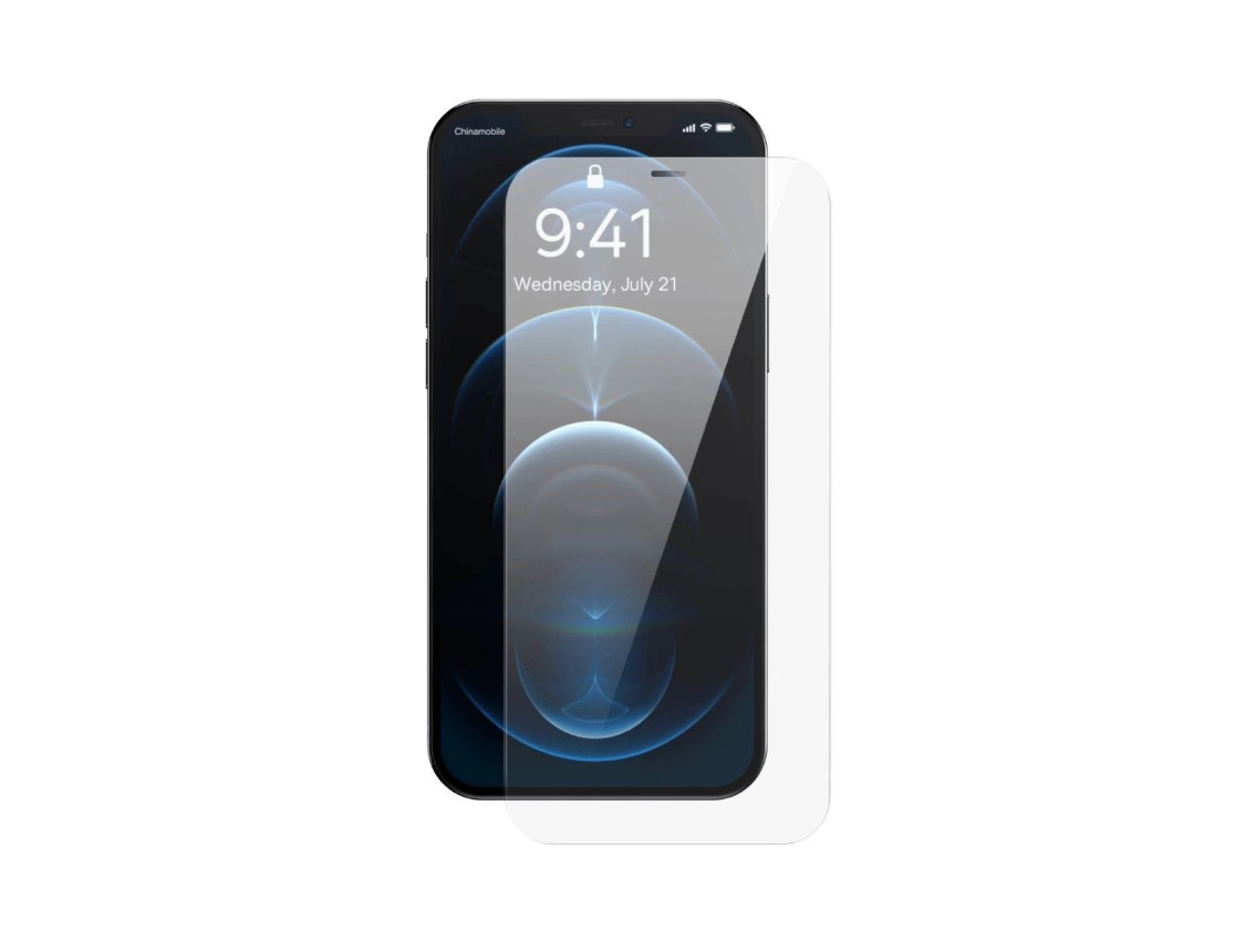 Baseus Full Screen Tempered Glass for iPhone 12 Pro Max with Speaker Cover 0.4mm + Mounting Kit