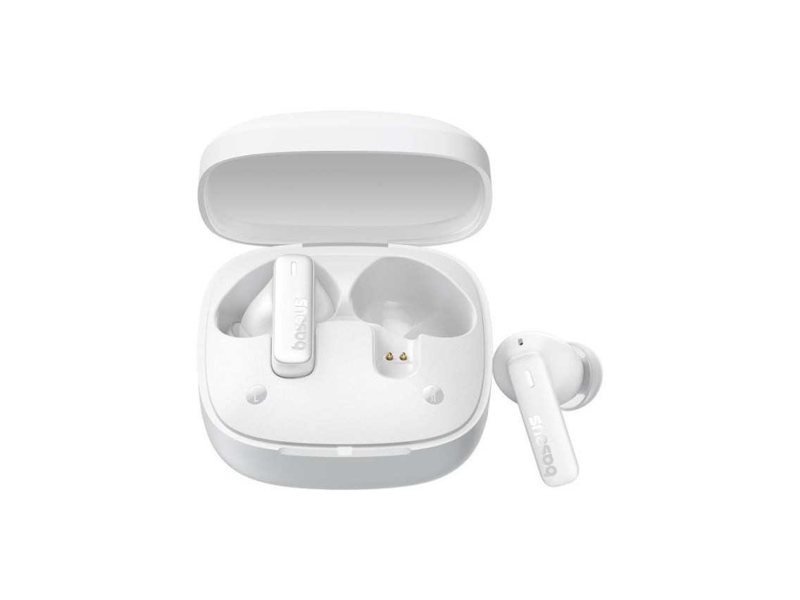Fones de ouvido sem fio Baseus Bowie E19, branco estelar