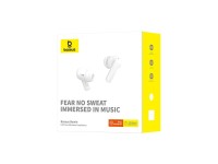 Fones de ouvido sem fio Baseus Bowie E19, branco estelar