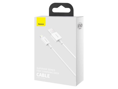 Cable Baseus Superior USB-Lightning 1,5 m 2,4 A blanco