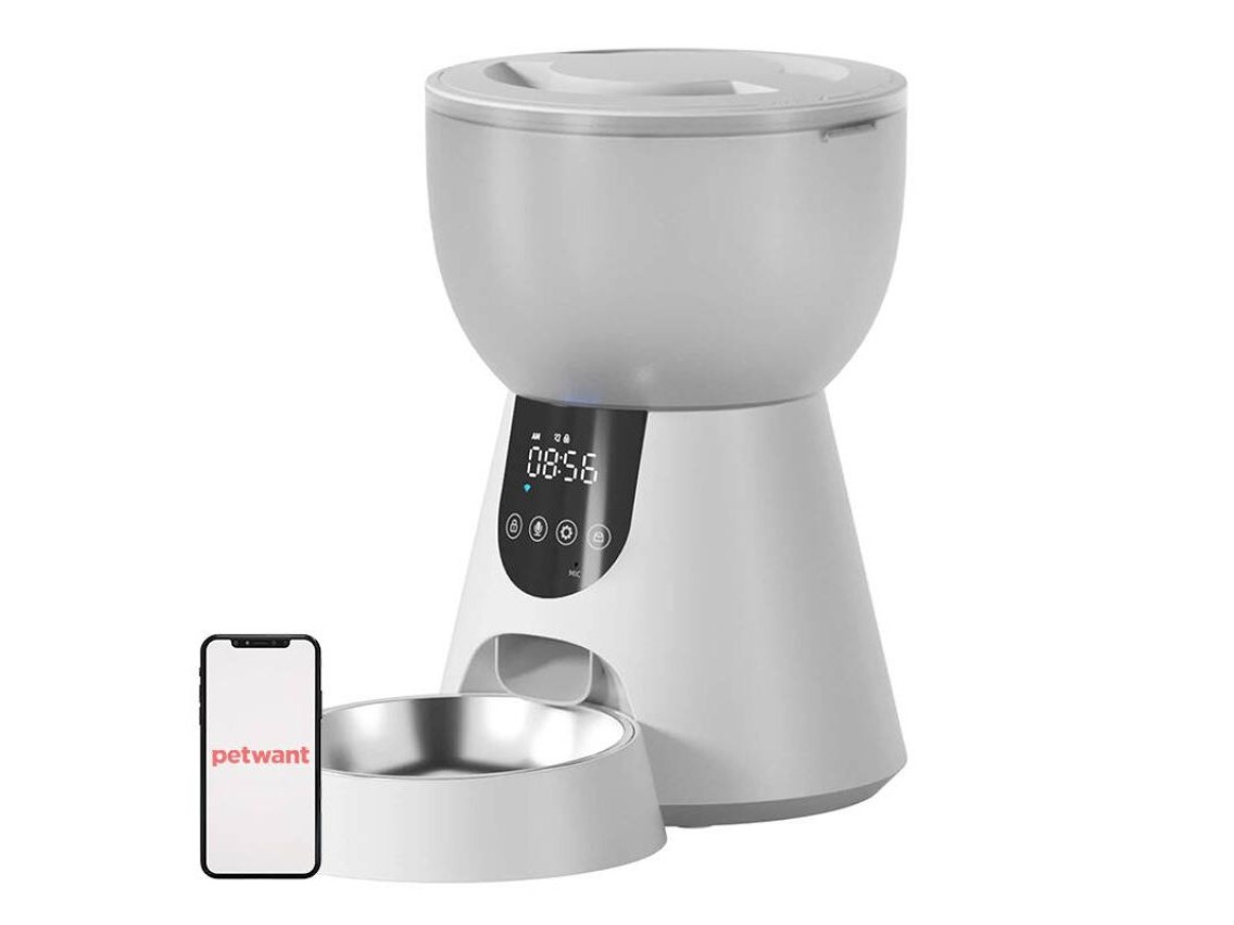 Dispensador automático de comida LED F17 + bebedero W8 Petwant