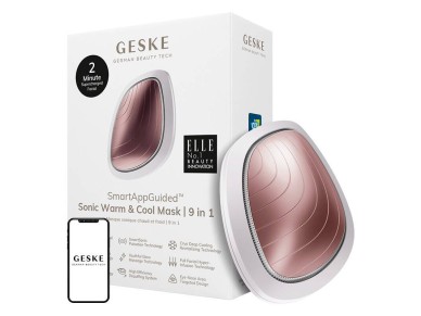 Mascarilla snica clida y fra 9 en 1 Geske con aplicacin (luz de estrellas)