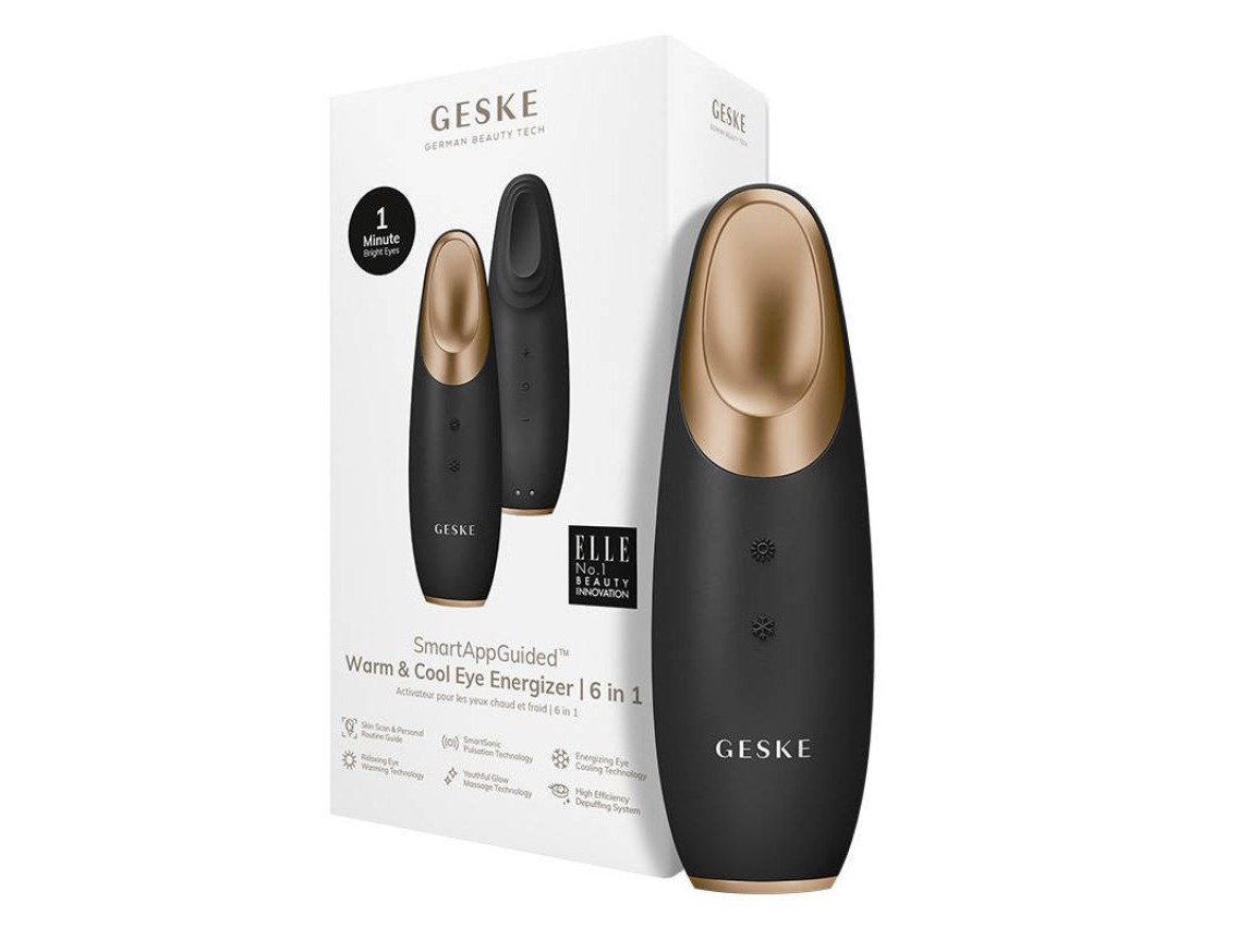 Energizador para os olhos quente e frio 6 em 1 Geske com APP (cinza)