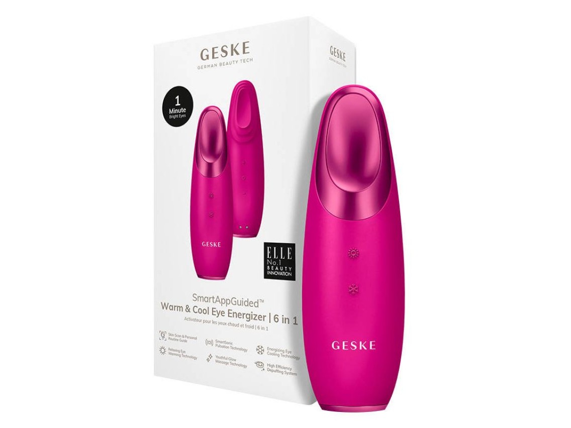 Energizador para os olhos quente e frio 6 em 1 Geske com APP (magenta)