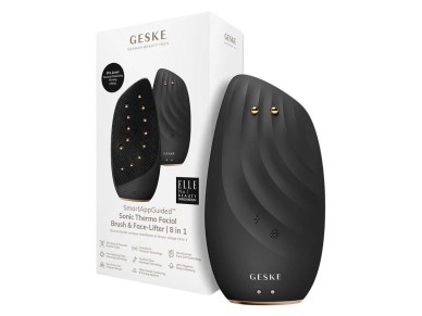 Escova facial trmica snica e lifting facial 8 em 1 Geske com aplicativo (cinza)
