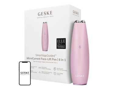 Caneta MicroCurrent Face-Lift 6 em 1 Geske com APP (rosa)