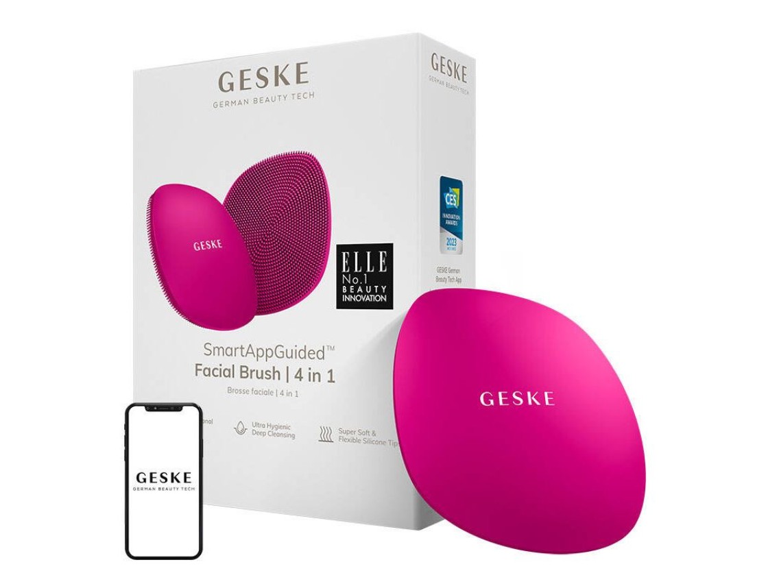 Facial Cleaning Brush 4in1 Geske with APP (magenta)
