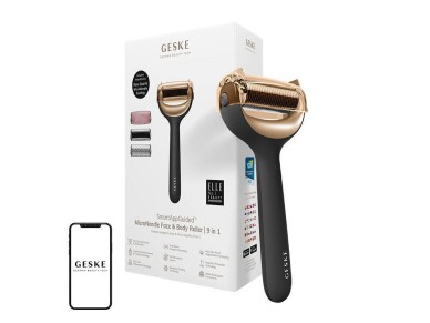 Micro Needle Face&Body Roller 9 em 1 Geske com APP (cinza)