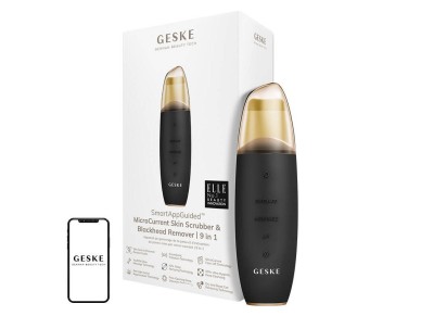 Esfoliante de pele e removedor de cravos 9 em 1 Geske com APP (cinza)