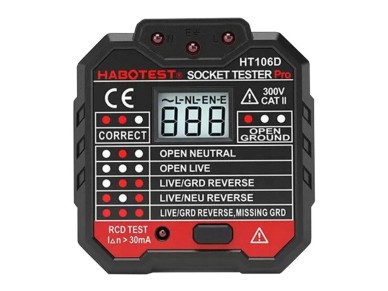 Socket tester with digital display Habotest HT106D Socket tester with digital display Habotest HT106D