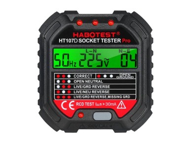 Testador de soquete com display digital Habotest HT107D