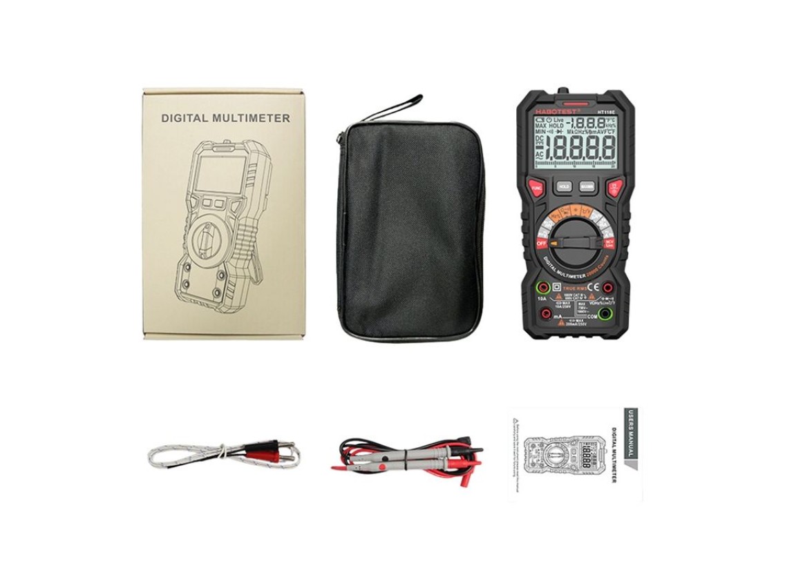 Multmetro digital universal Habotest HT118E True RMS NCV