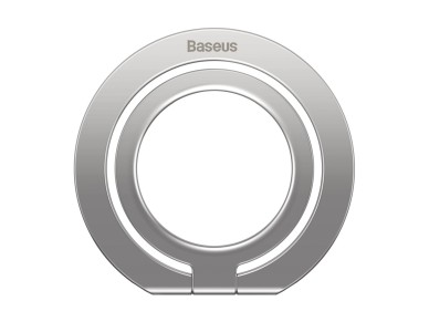 Baseus Halo Series - Soporte de anillo metlico plegable (anillo nico), color plateado