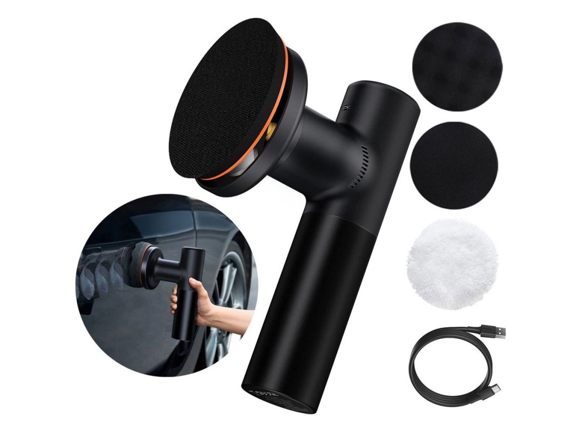 Máquina de polimento elétrica sem fio Baseus 30W 4000mAh preta (CRDLQ-B01)