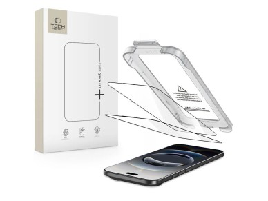 Tech-Protect Quick Set+ - Pack de 2 protectores de cristal templado para iPhone 17 Air - negro