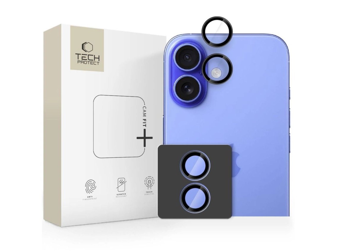 Funda para cmara Tech-Protect Camring Fit+ para iPhone 17 - Negra