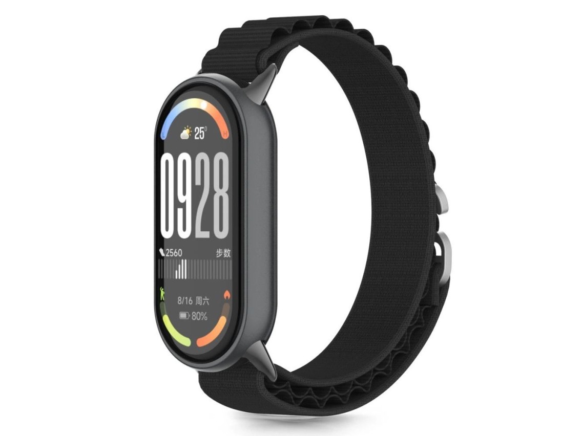 Tech-Protect Nylon Pro Strap for Xiaomi Smart Band 8 / 9 / 10 / NFC - Black