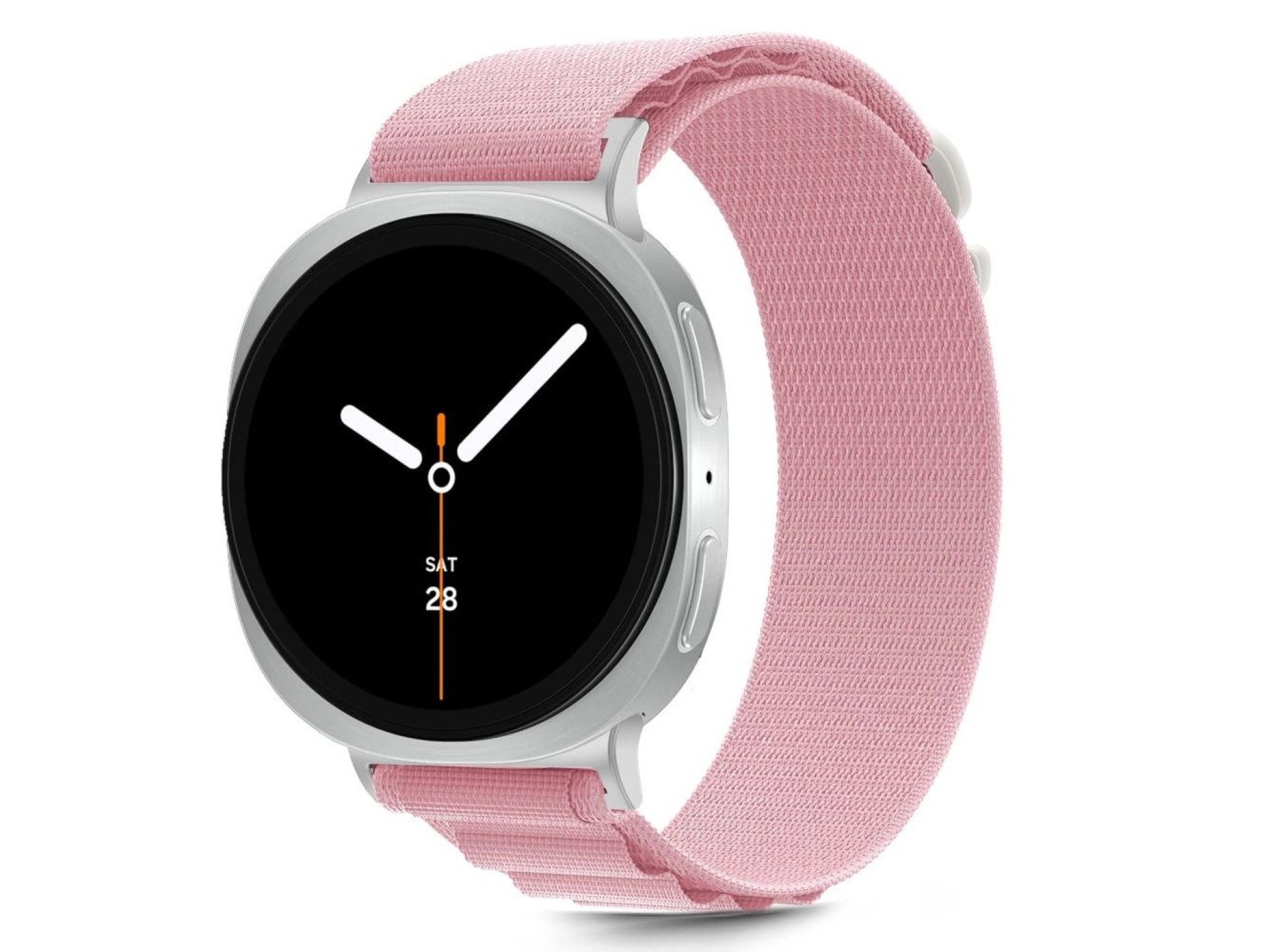 Pulseira de Nylon Listrada Tech-Protect para Samsung Galaxy Watch 40/44/46 mm - Rosa